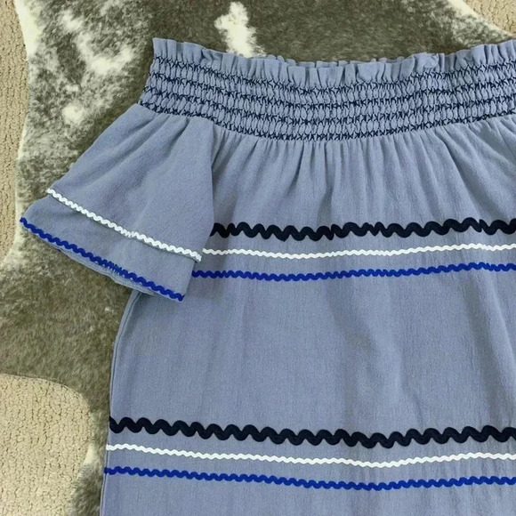 Mud Pie Ric Rac Off The Shoulder Dress - Picture 2 of 11